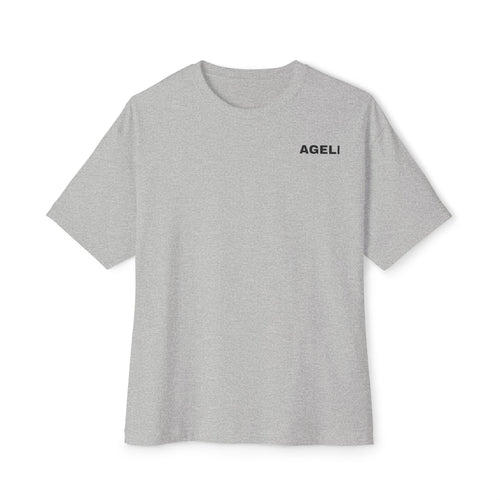AGELI Minimalist Oversized Tee — Boxy Unisex Graphic T-Shirt