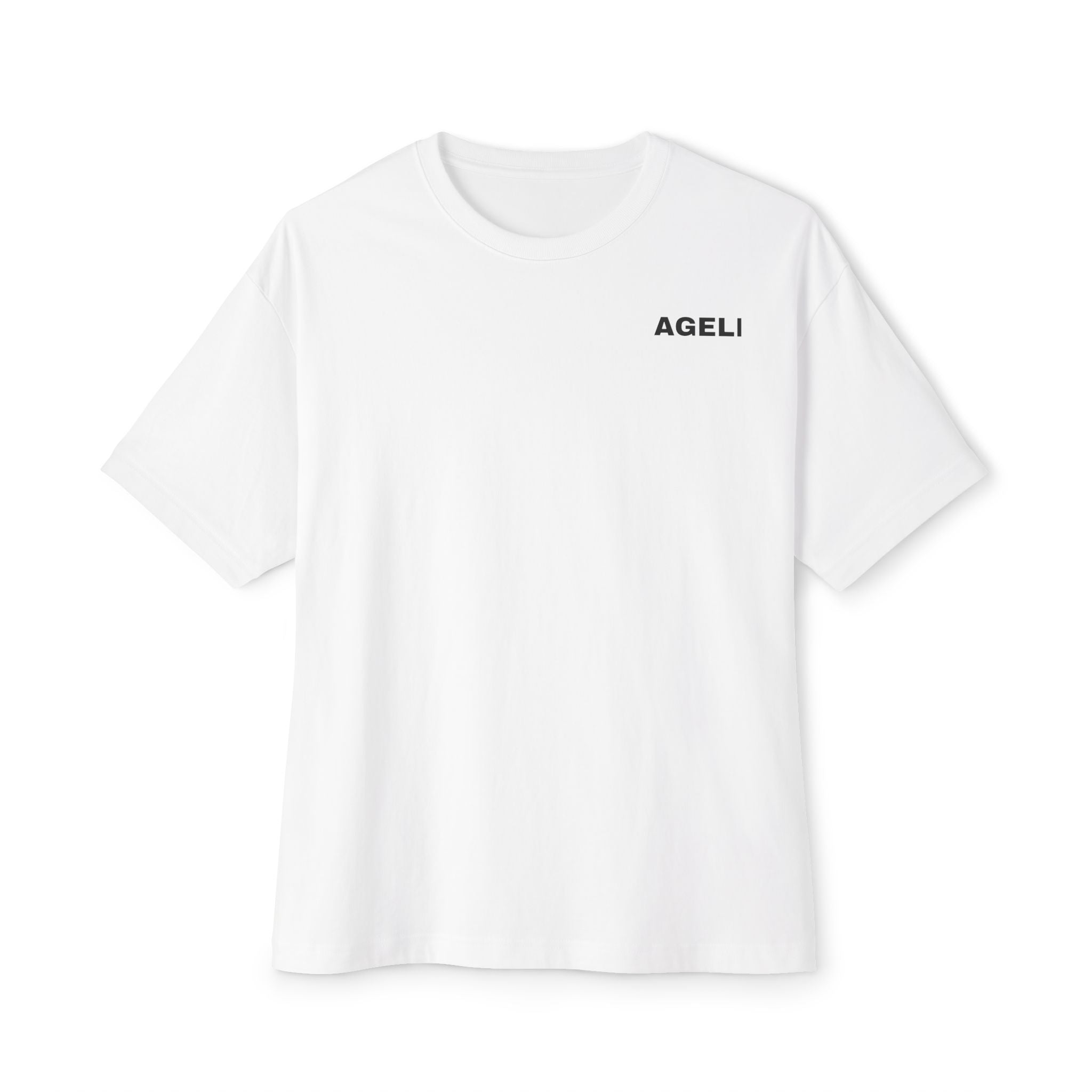 AGELI Minimalist Oversized Tee — Boxy Unisex Graphic T-Shirt