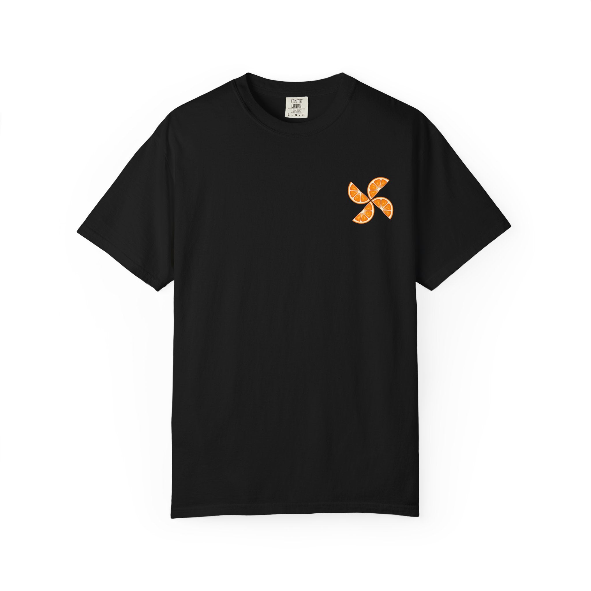 T-Shirt — Minimal Orange Petal Chest Graphic Tee