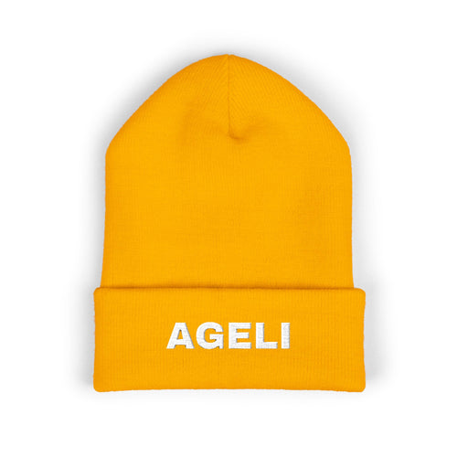 Embroidered "AGELI" Classic Cuffed Beanie