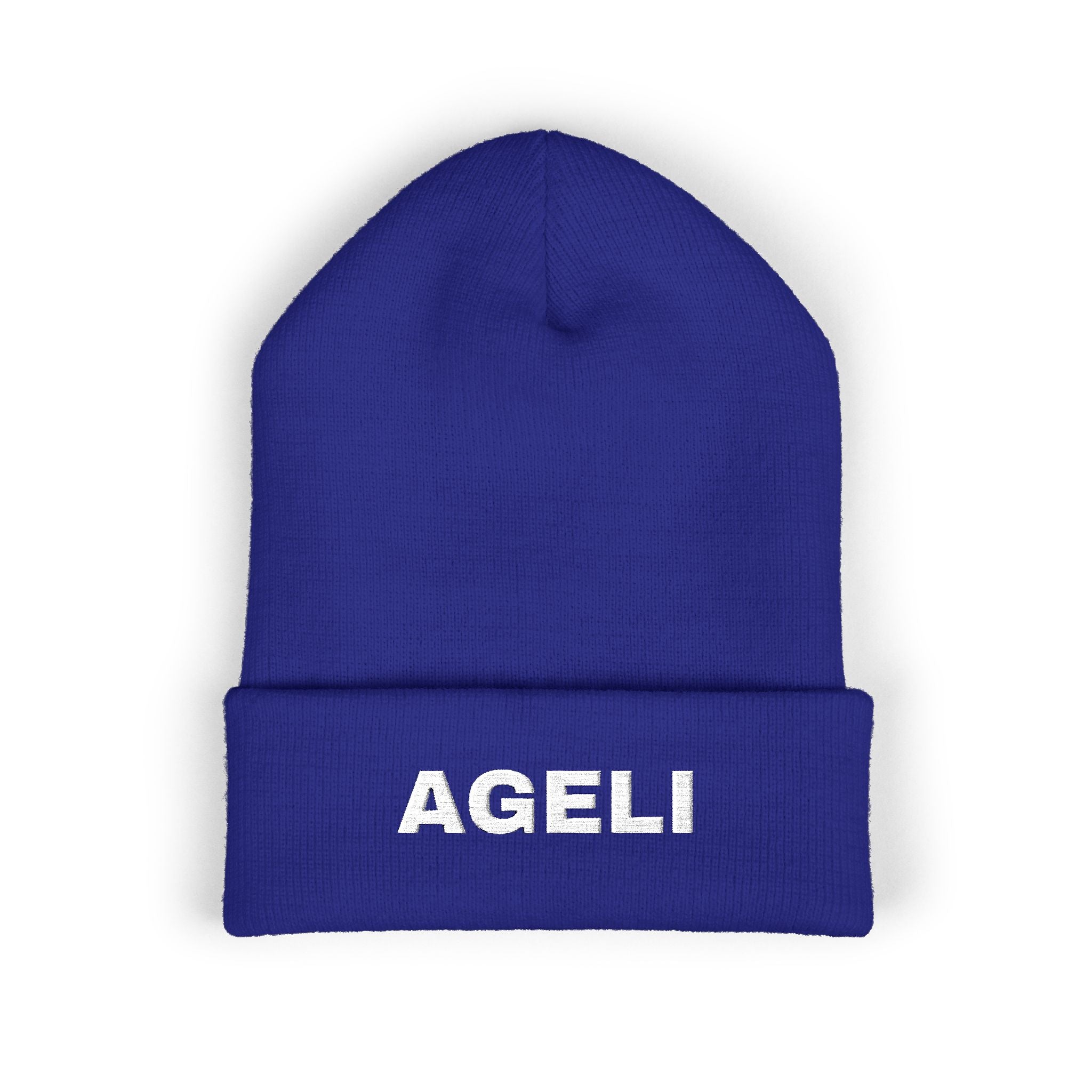 Embroidered "AGELI" Classic Cuffed Beanie